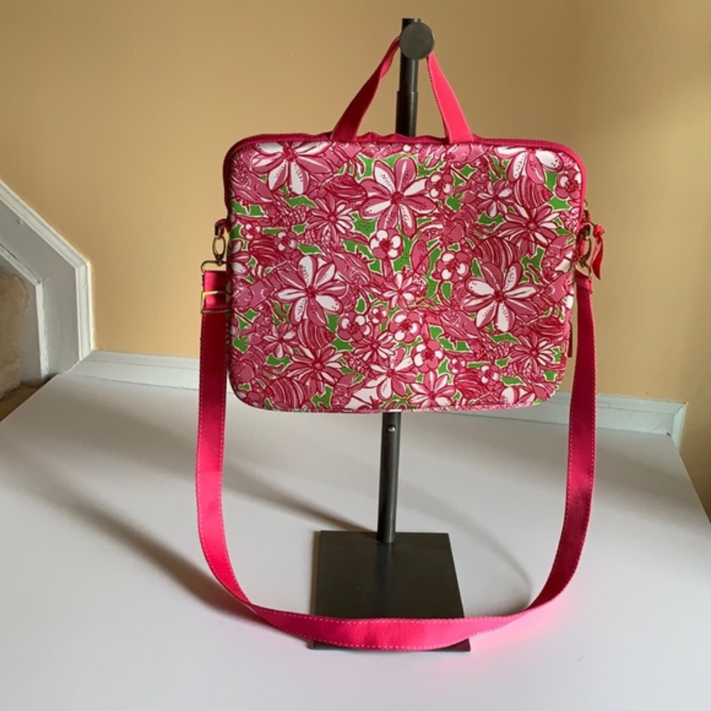 Lilly Pulitzer lobster print laptop bag